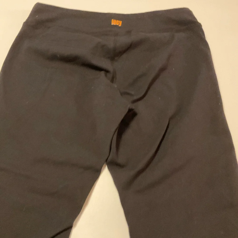 Lucy Workout Leggings, Black Recycled Lucy Performance Leggings Yoga Pants, Sz S - Picture 11 of 16